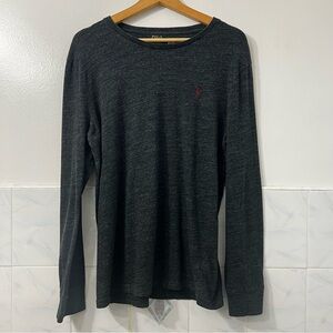 Ralph Lauren Women’s Large Slim Fit Long Sleeve T Shirt Stretch Gray Top Casual